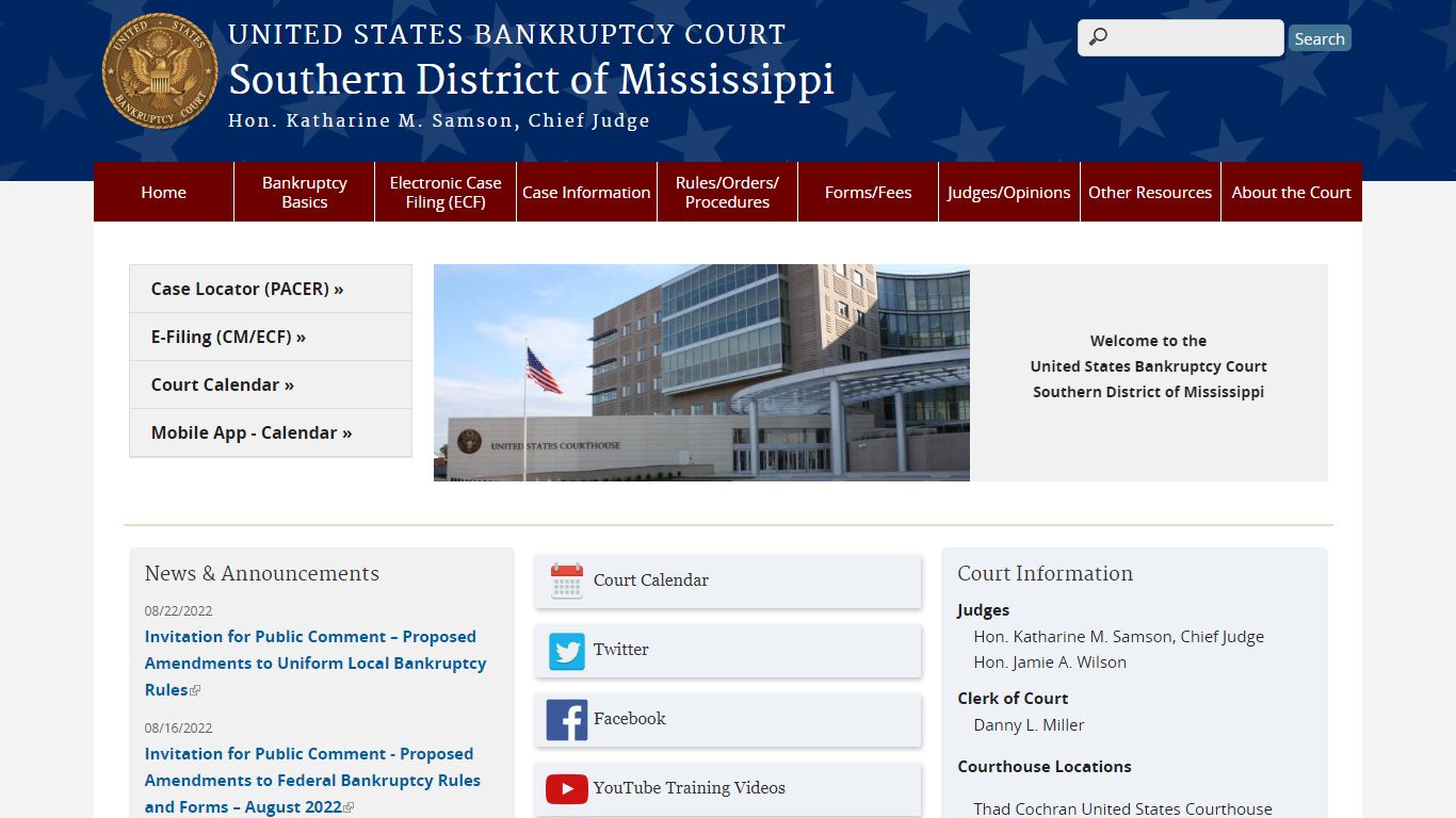 Southern District of Mississippi | United States Bankruptcy Court